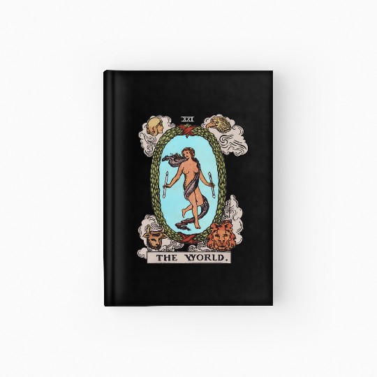 Tarot Card The World Recolorized Tarot Hardcover Journal