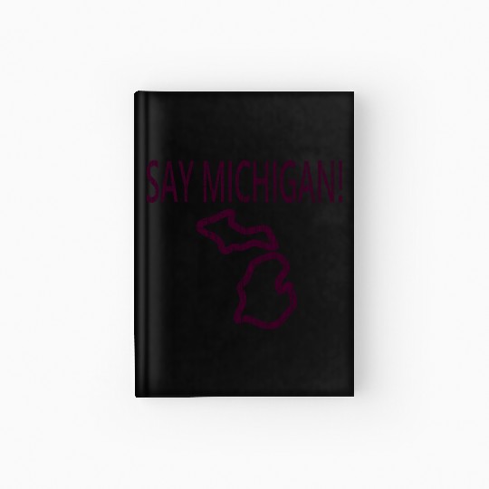 Say Michigan vintage yellow Hardcover Journal