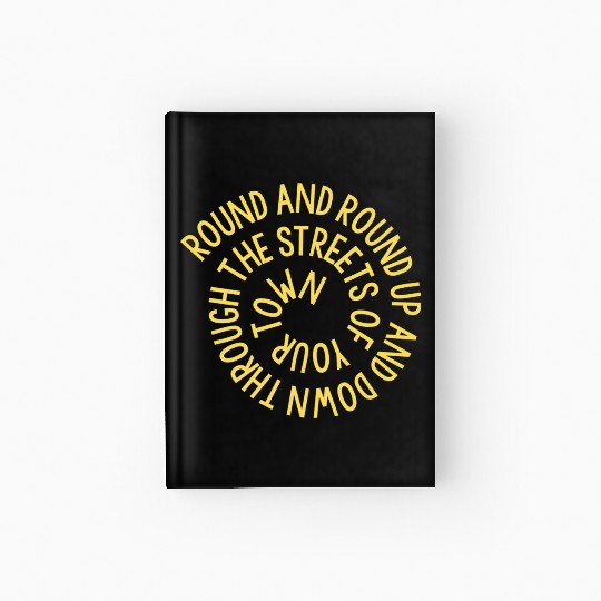 Streets Of Your Town mustard vintage nature Hardcover Journal