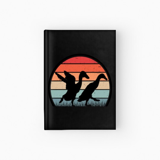 Indian Runner Duck Retro Bottle Vintage Hardcover Journal
