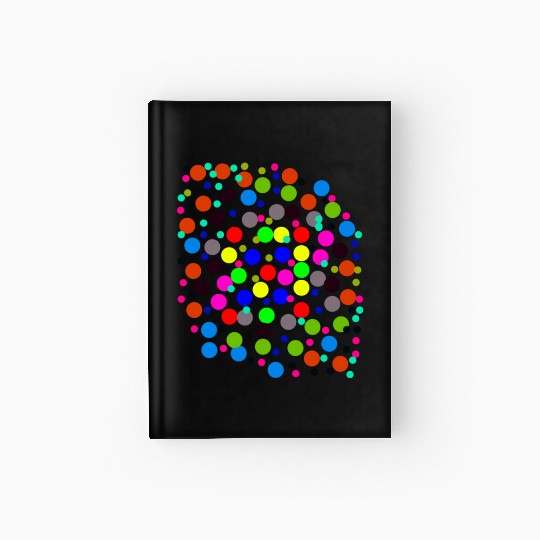 Multi-colored circle pattern Hardcover Journal, Travel