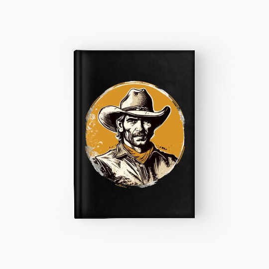 Howdy Partner! Retro Vintage Wild West Cowboy Hardcover Journal