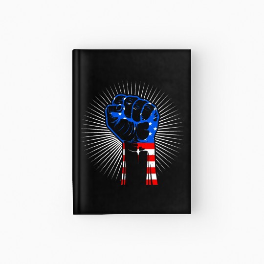 American Fist Stars and Stripes USA Party Hardcover Journal