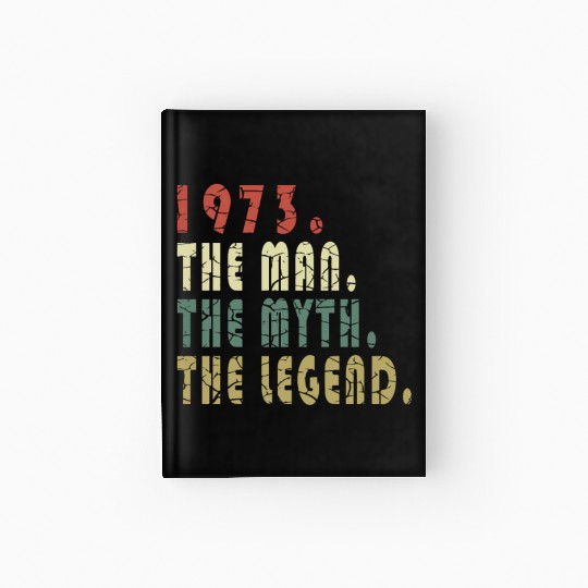50th birthday man original vintage 1973 Hardcover Journal