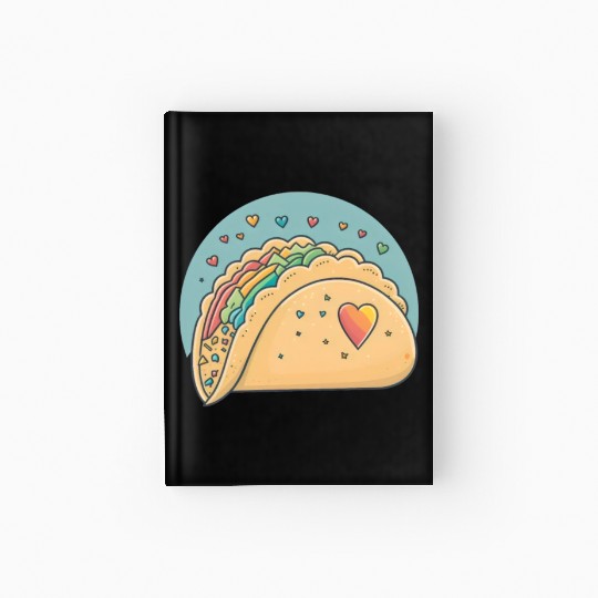 Taco-Lover I Love Tacos Heart Spicy Foodie Hardcover Journal