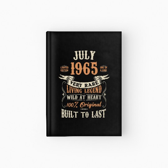 July 1965 Birthday Surprise Hardcover Journal