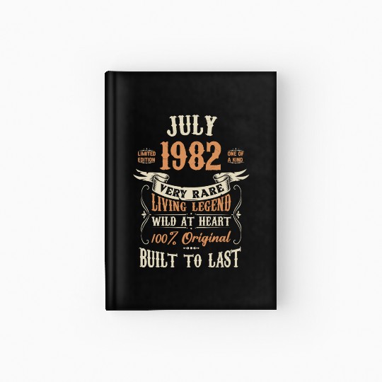 July 1982 Birthday Surprise Hardcover Journal