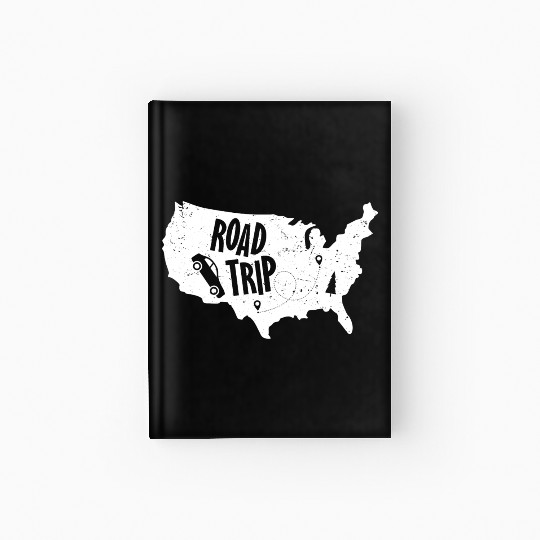 Road Trip US Map | Vacation Travel Hardcover Journal