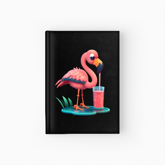 Summer Flamingo Hardcover Journal