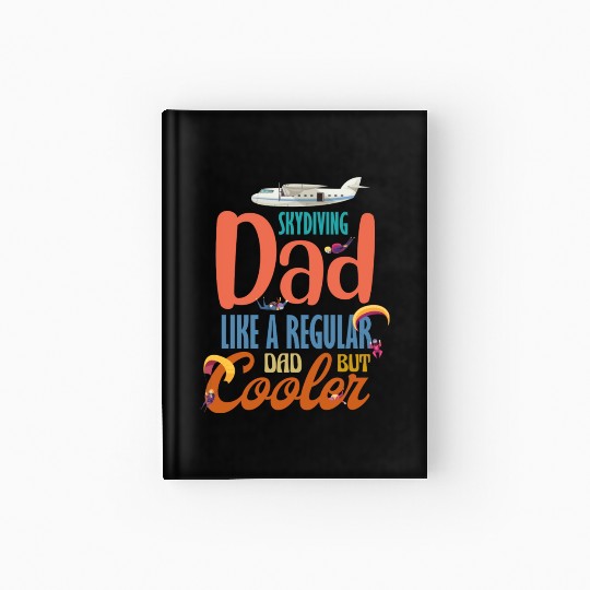 Skydiving Dad nostalgia Hardcover Journal