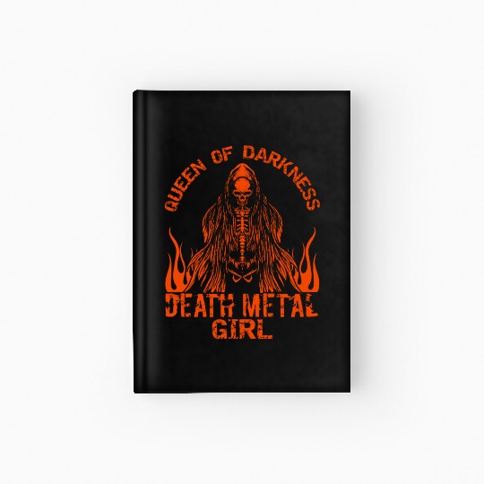 Goth Rock Satan Girl Woman Festivals Death Metal Hardcover Journal