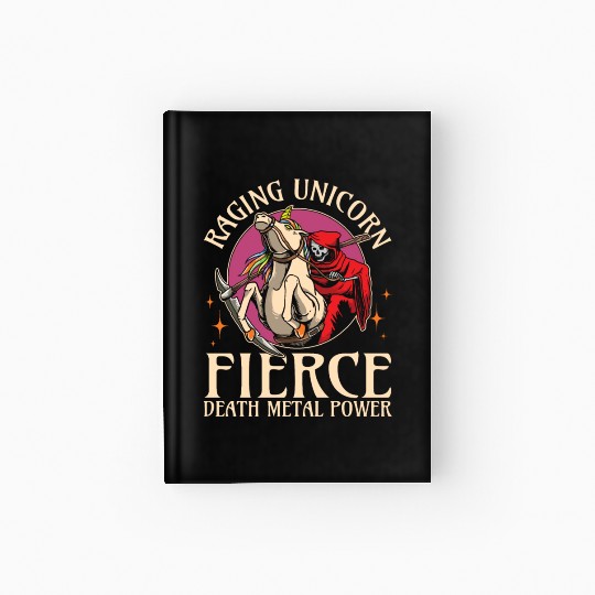 Goth Rock Satan Girl Woman Festivals Death Metal Hardcover Journal