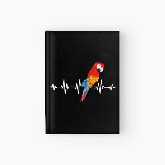 Macaw Heart Beat Parrot lover Macaws Parrots Hardcover Journal