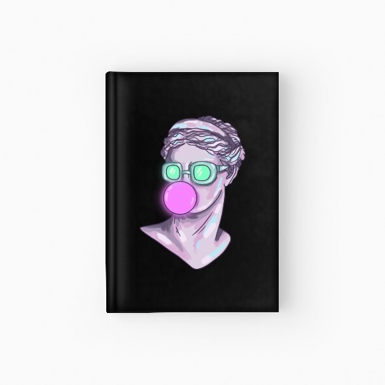 Cool Neon Greek Statue Lady Hardcover Journal