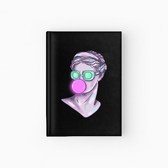 Cool Neon Greek Statue Lady Hardcover Journal
