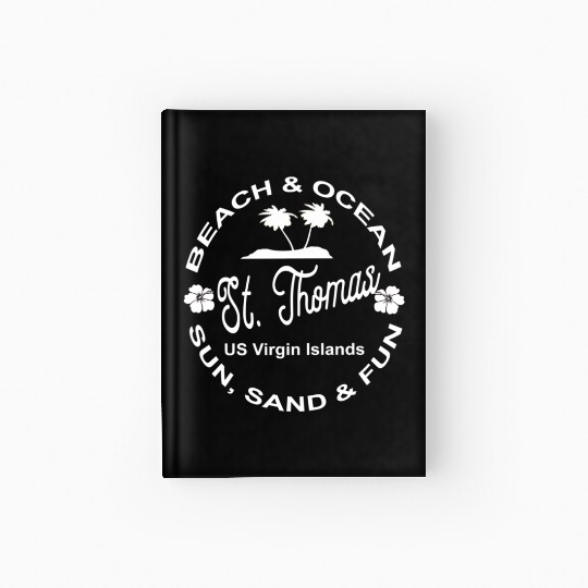 Tropical Beach Ocean St Thomas Us Island Hardcover Journal