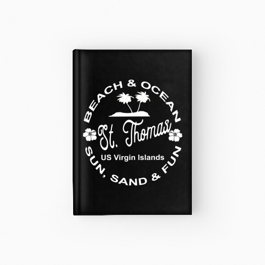 Tropical Beach Ocean St Thomas Us Island Hardcover Journal