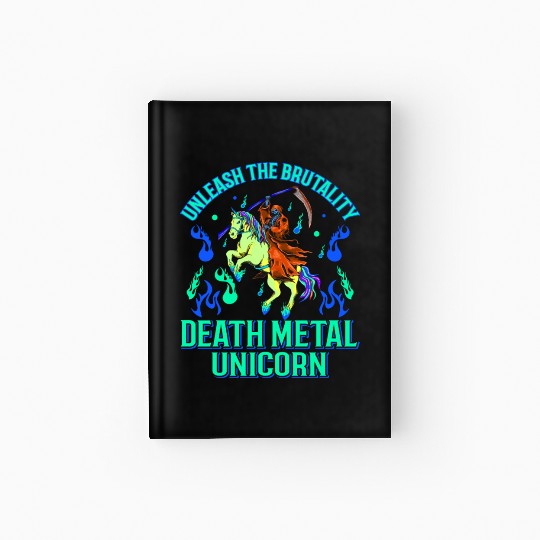 Goth Rock Satan Girl Woman Festivals Death Metal Hardcover Journal