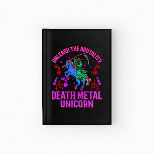 Goth Rock Satan Girl Woman Festivals Death Metal Hardcover Journal