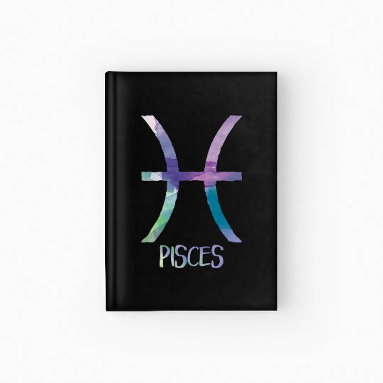 Pisces Zodiac Symbol Astrology Fish Water Sign Hardcover Journal