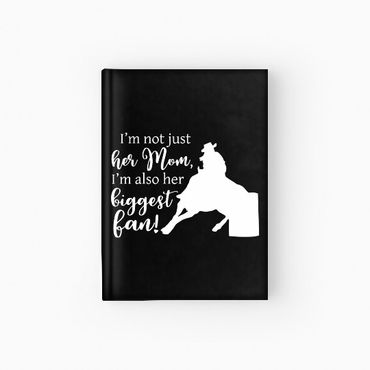 Mom Barrel Racing Horse Riding Racer Back Print Hardcover Journal