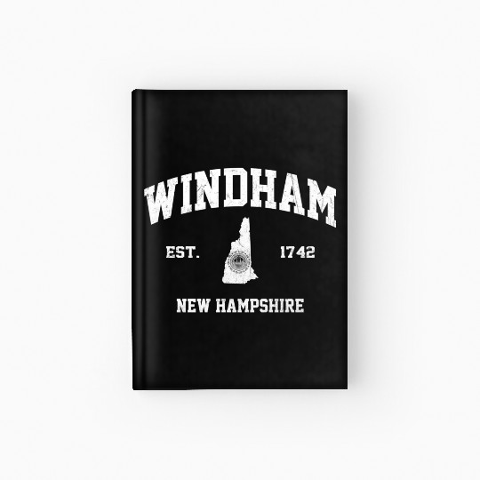 Windham New Hampshire Nh State Athletic Style Hardcover Journal