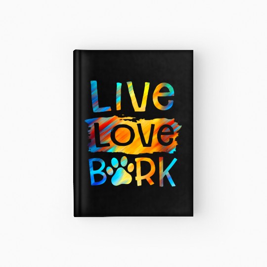 Paw Dog Live Love Bark Puppy Dog Grooming Hardcover Journal