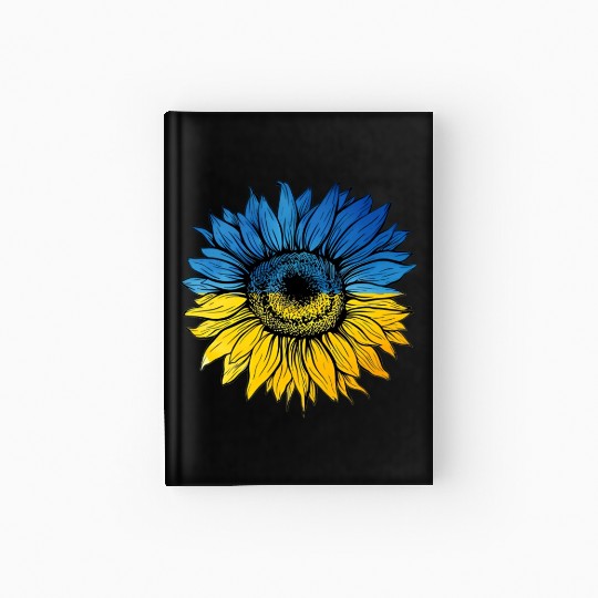 Sunflower Ukraine Ukrainian Flag Stand With Ukrain Hardcover Journal
