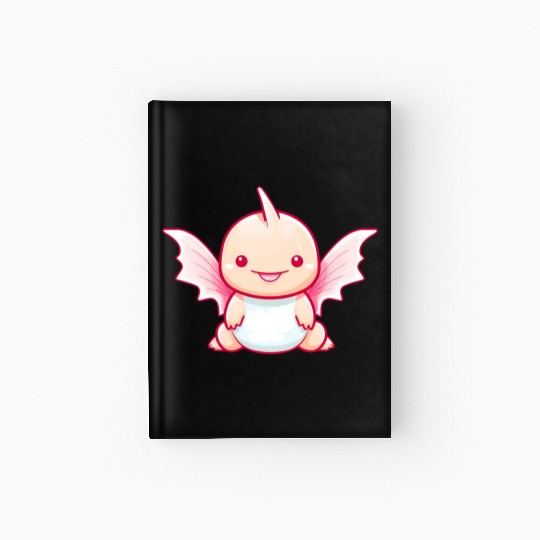 Axolotl Meets Dino - Imaginative Wings Design Hardcover Journal