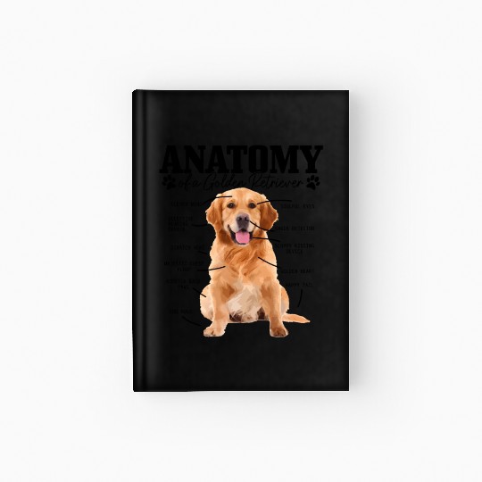 Anatomy Of A Golden Retriever Dog Mom Dad Hardcover Journal