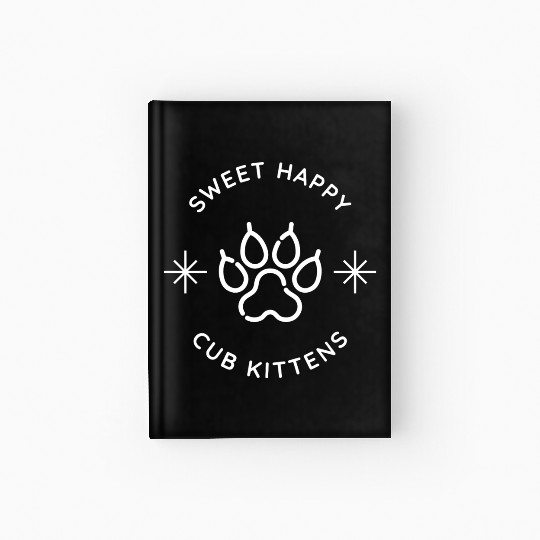 Sweet Happy Cub Kittens Hardcover Journal