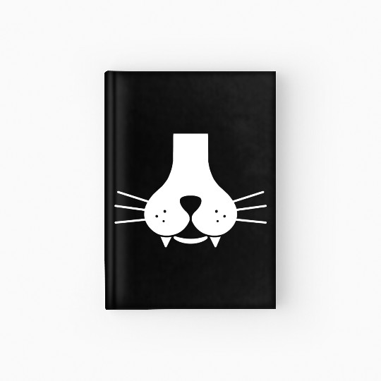 Meowy Cat Face Hardcover Journal