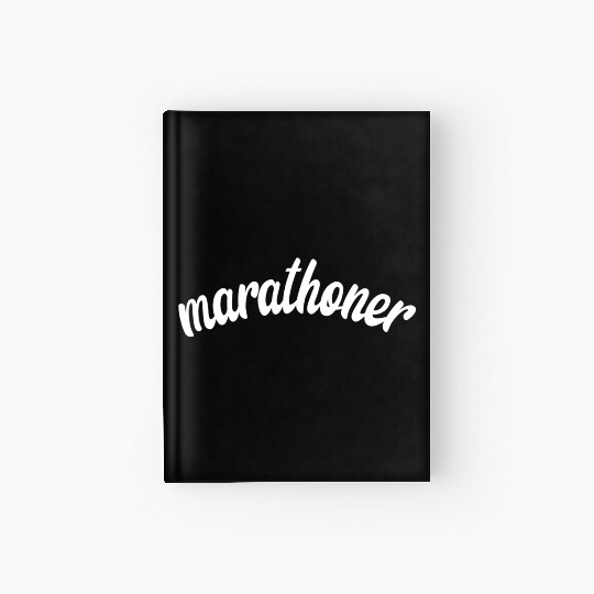 Marathoner Running Super Power Running Men'S Women Hardcover Journal