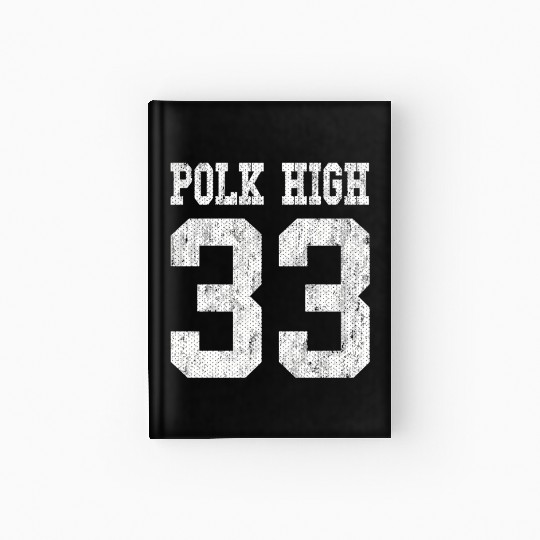 Polk High School Football Jersey 33 Aged Look Hardcover Journal