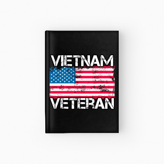 Vietnam Veteran Us Flag Military Vet Hardcover Journal