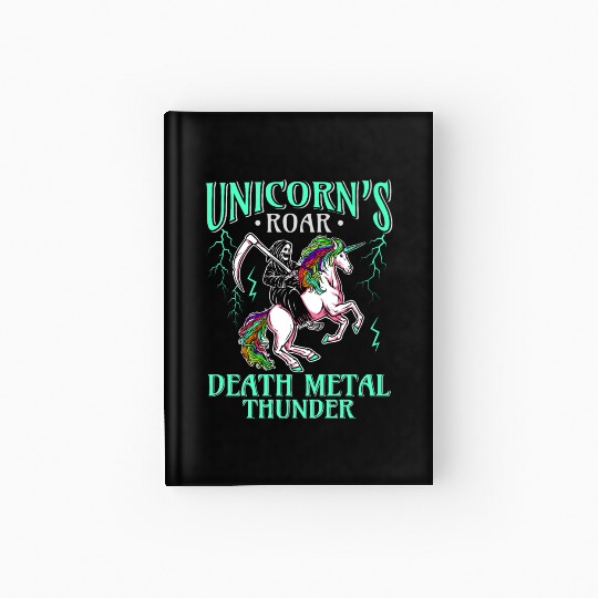 Goth Rock Satan Unicorn Festivals Death Metal Hardcover Journal