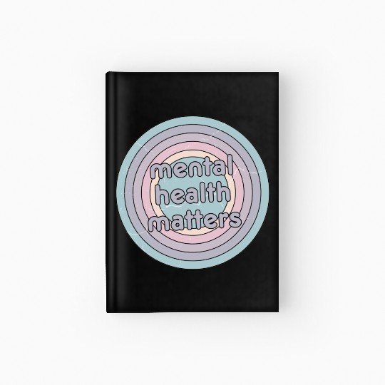 Mental Health Matters | Retro Circle French Grey Hardcover Journal