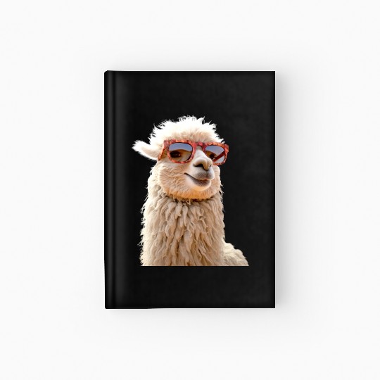 Alpaca Sunglasses Llama Farm I Love Cute Alpacas Hardcover Journal