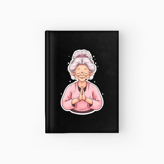 Yoga Grandma Hardcover Journal