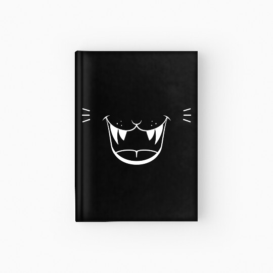 Angry Cat Face Hardcover Journal