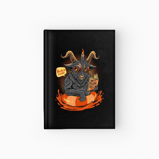 Relax in Hell - Beach Please Devil Hardcover Journal