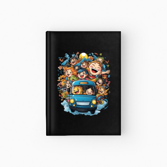 Back to School Pre-K Kindergarten School Bus Hardcover Journal