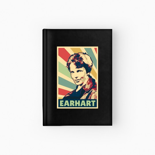 Amelia Earhart Vintage Colors Hardcover Journal