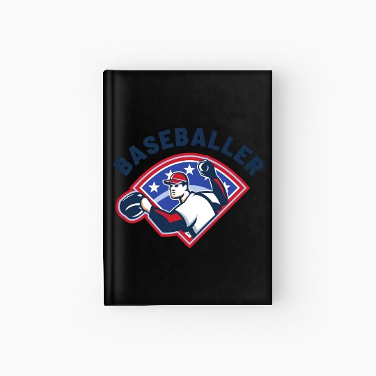 Baseballer Baseball Pitcher Sports Club Player Hardcover Journal