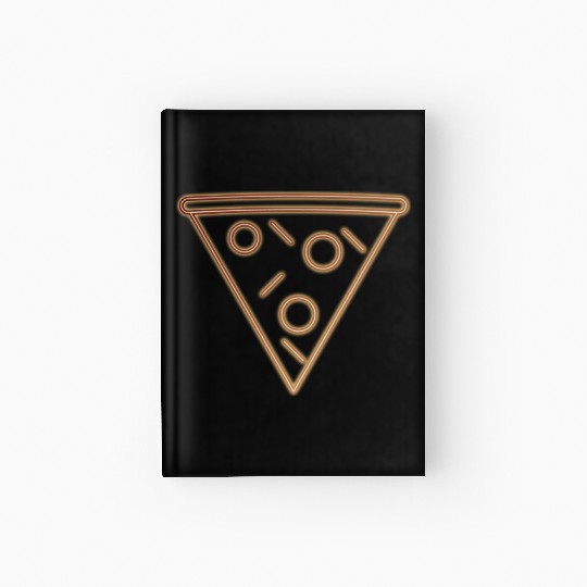 Neon Pizza Slice Hardcover Journal