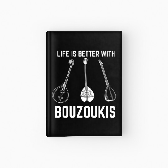 Irish Bouzouki Instrument Greek Hardcover Journal