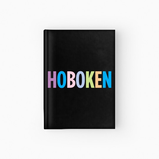 Hoboken New Jersey Colorful Type Hardcover Journal