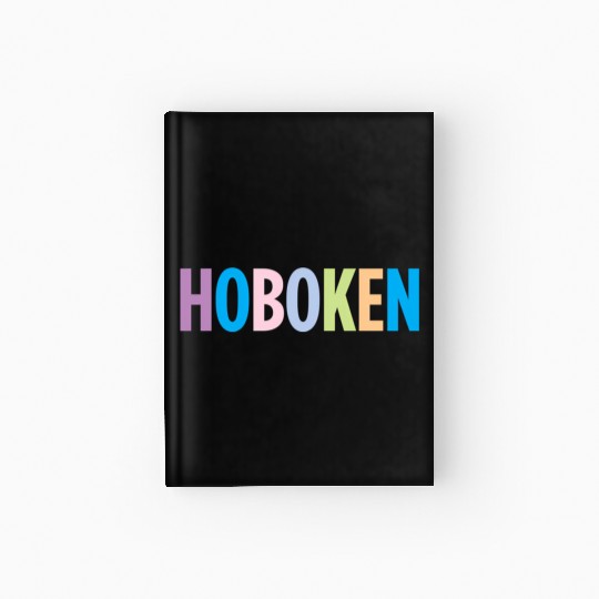 Hoboken New Jersey Colorful Type Hardcover Journal