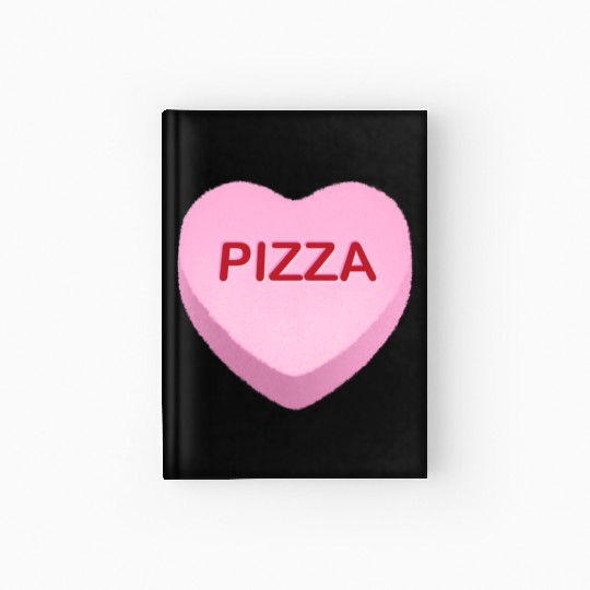 Pizza Candy Heart Hardcover Journal