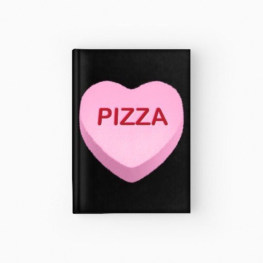 Pizza Candy Heart Hardcover Journal